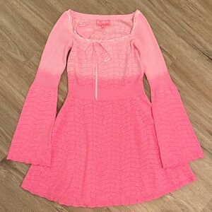 Sugar Thrillz Ombre Pink Knit Dress